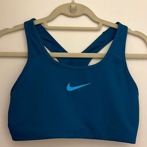 Nike Dri-Fit Racerback Sports Bra - Blue Medium